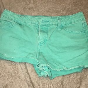 target cherokee teal mint green shorts